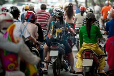 Motorcycle traffic, Ho Chi Minh City, Vietnam