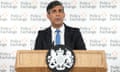 Rishi Sunak delivers a speech on national security at the Policy Exchange.
