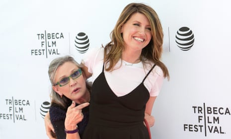 Carrie Fisher and Sharon Horgan at the Tribeca film festival in 2016.