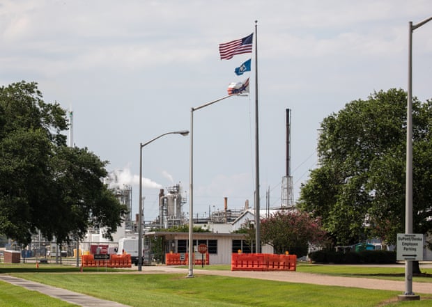 The DuPont/Denka plant entrance. The report provides residents with the most detailed evidence to date that they are at risk of cancer due to toxic chemicals in the air.