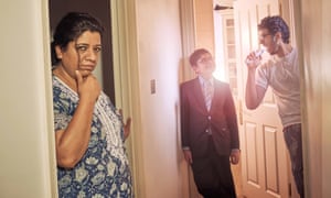 Chef with her two sons brushing their teeth