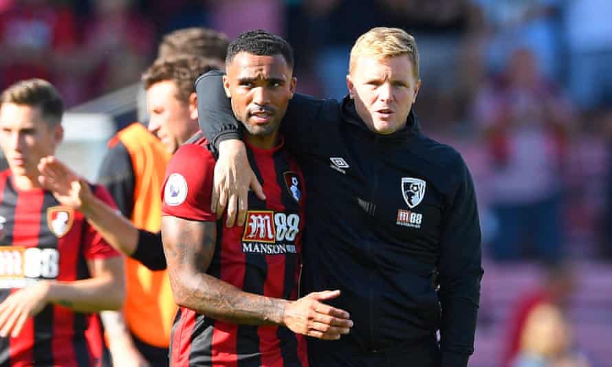 Eddie Howe with Callum Wilson in September 2019, during their time together at Bournemouth