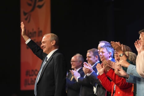 Ed Davey speaking at the Lib Dem conference this afternoon.