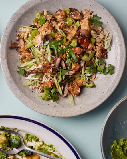 Bryant Terry’s dirty cauliflower, tempeh and porcini mushroom salad.