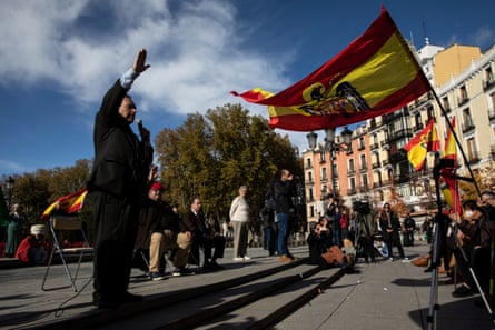 Supporters of Franco gather in Madrid in2022 to commemorate the 47th aniversary of his death.