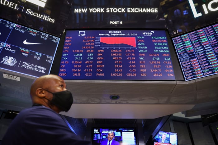 Sea of red: US markets plunged overnight.