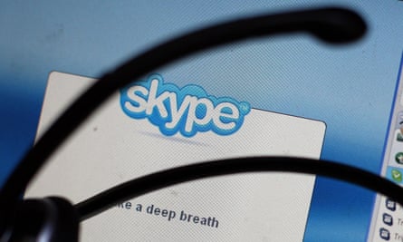 view of skype logo and microphone