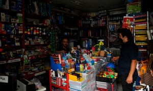 A man shopping during a power cut to save energy in Tehran earlier this month.