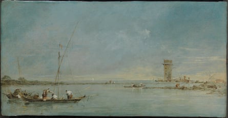 View of the Venetian Lagoon with the Tower of Malghera by Francesco Guardi, probably 1770s © The National Gallery, London.