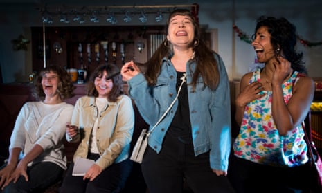 Fierce … from left, Emily Spowage as Andrea Dunbar and Lucy Hird as her younger self, Claire-Marie Seddon and Balvinder Sopal.