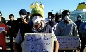 Indian crew aboard the Astoria plead for help from the Indian high commission.