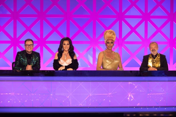 With Alan Carr, RuPaul and Graham Norton on the UK version of RuPaul’s Drag Race.