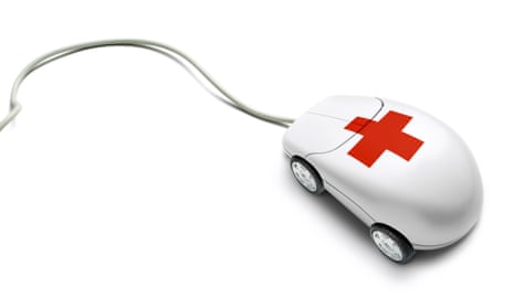 Computer mouse with wheels and a red cross