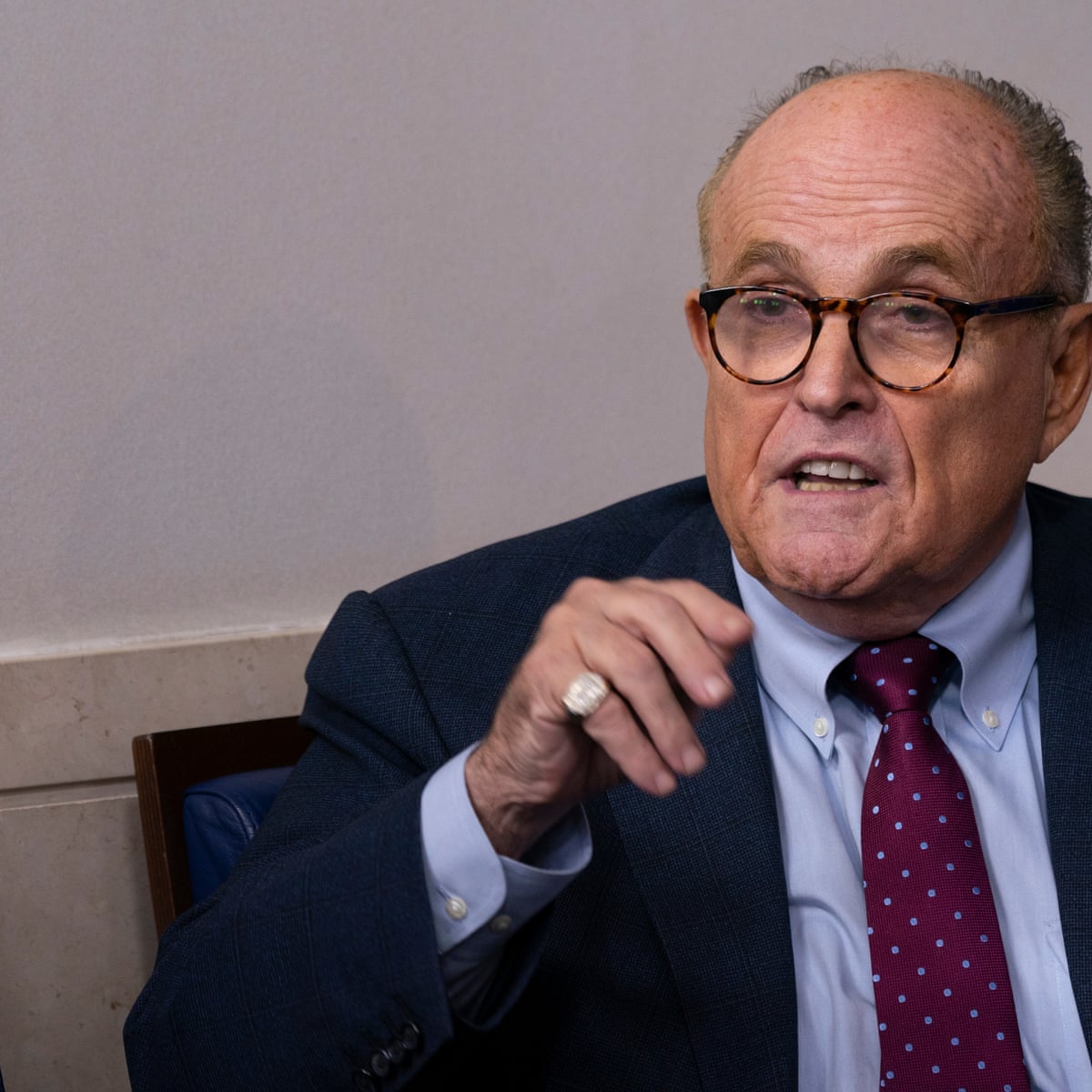 Trump Lawyer Rudy Giuliani Coughs His Way Through Anti Mask Interview Rudy Giuliani The Guardian