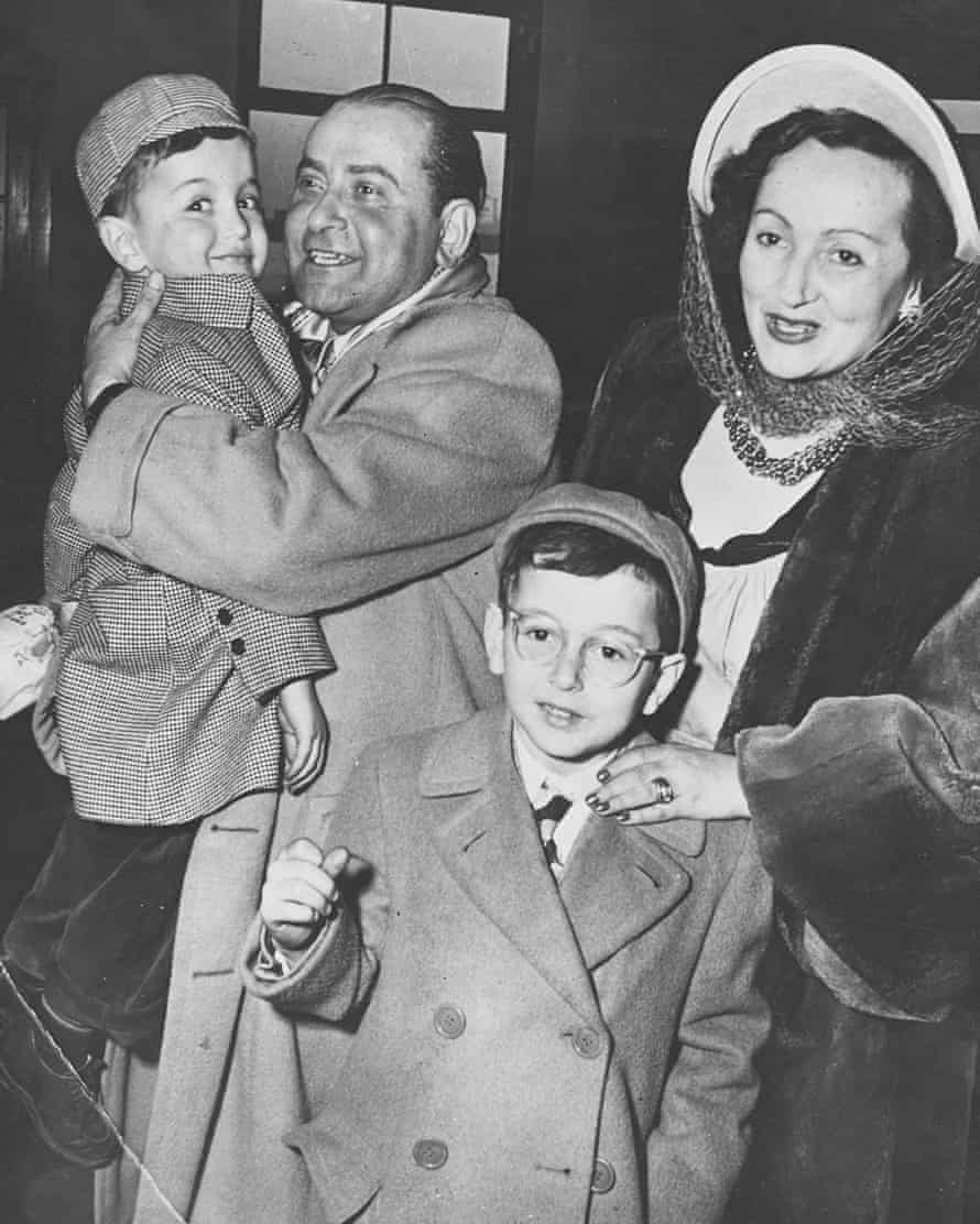 Sala’s brother Alex Maguy welcoming  her and her sons, Ronald (Freeman’s father, front)  and Richard, to Paris in 1948.