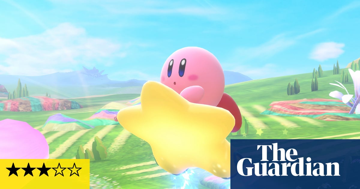 Kirby Air Riders review cute pink squishball challenges Mario for Nintendo racing supremacy