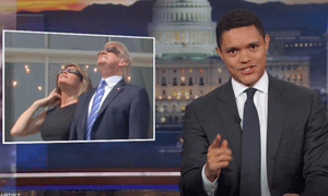 Late Night Hosts On The Solar Eclipse That Was Melania S Chance To Escape Culture The Guardian