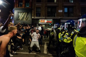 Post-match celebrations in the West End of London