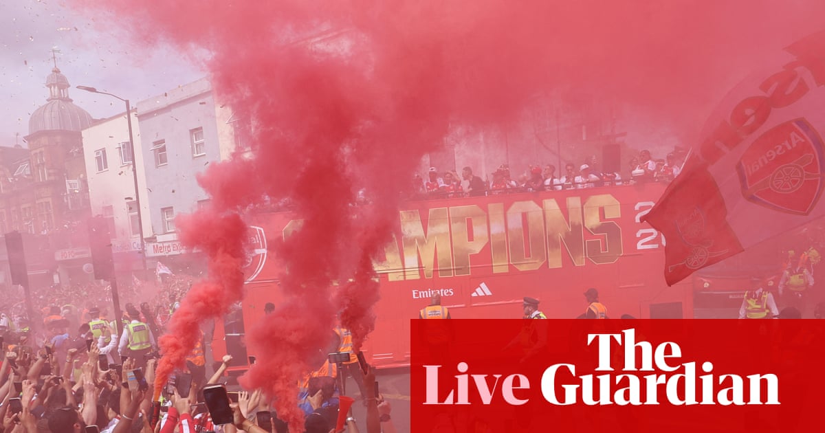 Arsenal’s Premier League trophy parade: title celebrations in north London – live