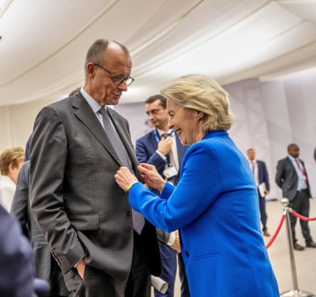 Friedrich Merz and Ursula von der Leyen at the G20 summit, Johannesburg, 22 November 2025.
