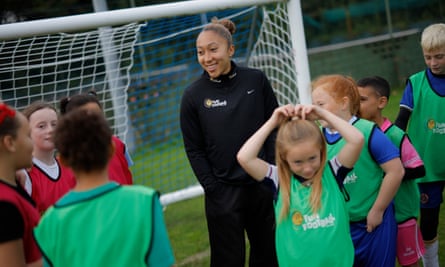 Lauren James at Worcester Park for the McDonald’s Fun Football kids grassroots football programme.