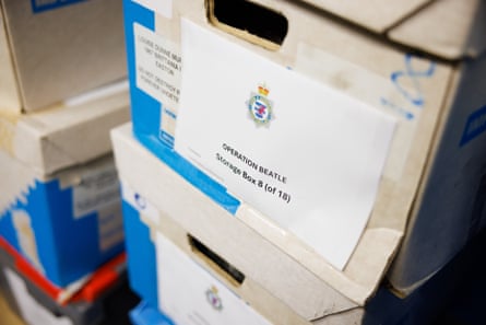 Old-looking box with label saying Operation Beatle