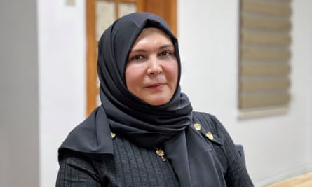 Ghalia Rahhal, wearing a hijab.