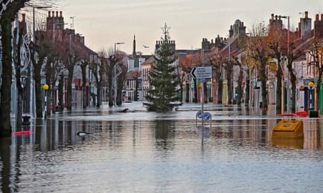 The flooded high street in Cockermouth in the Lake District, days after Storm Desmond on 6 December 2015