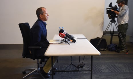 Peter Greste answers a question during a media conference in Sydney on Sunday.