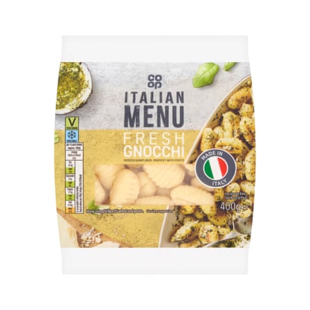 A packet of Co-op Italian Menu fresh gnocchi