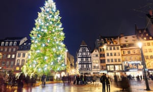 The Christmas tree in Place Kléber, Strasbourg, France.
