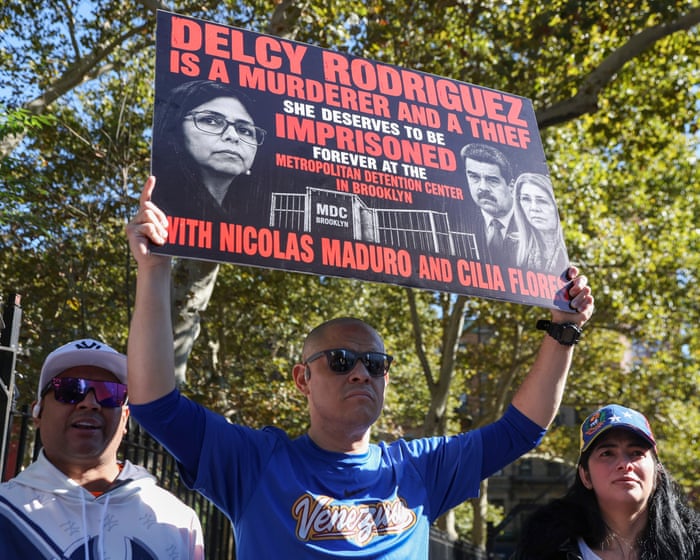 Image accompanying the story: Nicolás Maduro tells New York court new torture allegations are ‘false’