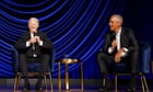 Biden raises $28m at LA fundraiser featuring Obama, Clooney and Roberts
