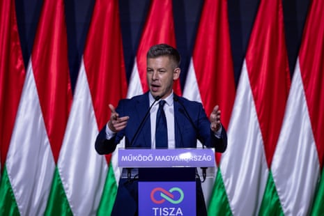 Péter Magyar delivers an annual state of the nation speech in Budapest on 15 February 2026.