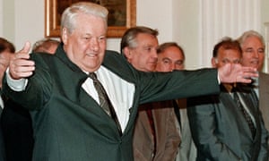 The Russian president Boris Yeltsin in 1999. A Foreign Office note described him in 1995 as a ‘bad insurance risk’.