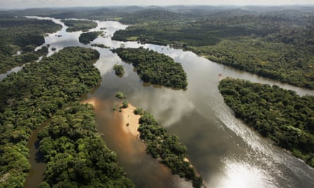 The Xingu river in the Amazon basin