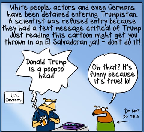 Cartoon by First Dog on the Moon titled USA Phone, panel 3