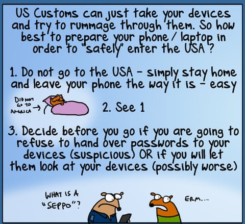 Cartoon by First Dog on the Moon titled USA Phone, panel 4