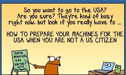 Cartoon by First Dog on the Moon titled USA Phone, panel 1