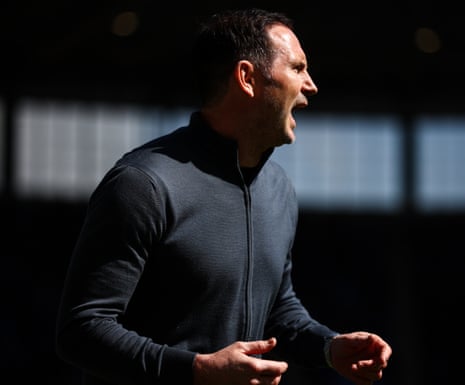 Coventry manager Frank Lampard cheers his team on.