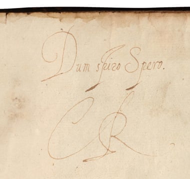 ‘We thought my goodness’ … Charles I’s inscription in The Faerie Queen.