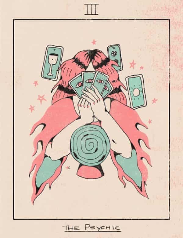 An illustrator of a psychic. Part of a special series on a woman searching advice from experts on if she should have a child.