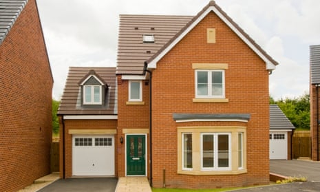 New-build red brick detached house