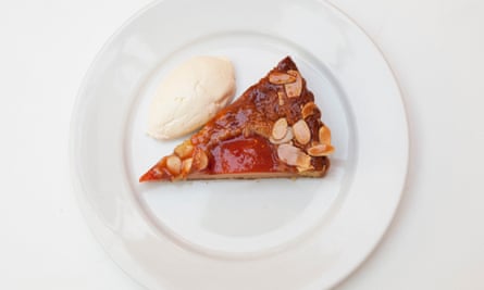 ‘Ready for its close-up’: quince and almond tart.