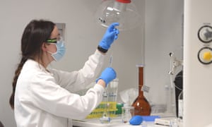 An AstraZeneca chemist at work.