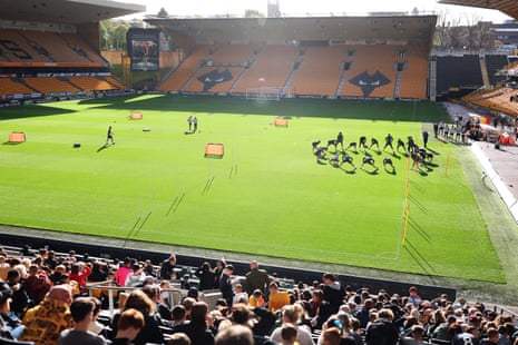 An open training session at Molineux.