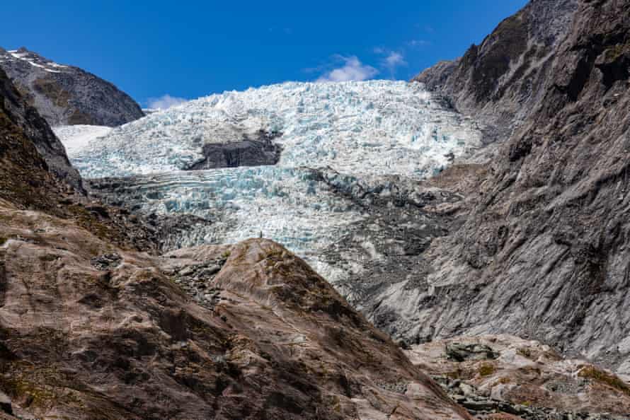 Fox Glacier geri çekilme.