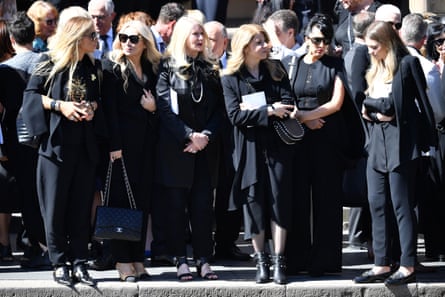 mourners outside the cathedral