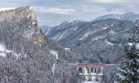 Semmering Railway and the Kalte-Rinne-Viadukt.