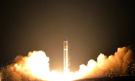 North Korea Hwasong-15 intercontinental ballistic missile, launched on  29 November